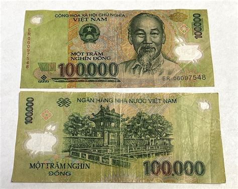 100000 Vietnam Dong Polymer Banknote 100k Vnd Viet Nam Travel Cash Ebay