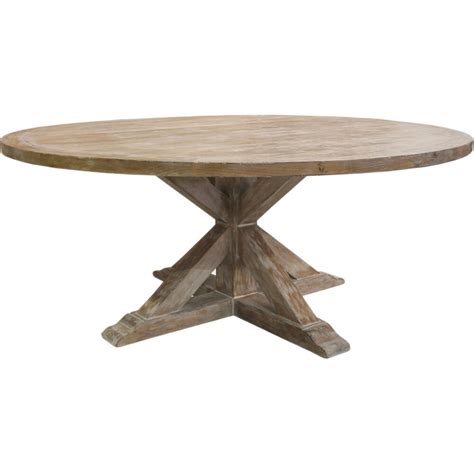 Tabletop with a touch of wood grain detail makes the most of wood's natural variation. La Phillippe Reclaimed Wood Round Dining Table | eBay