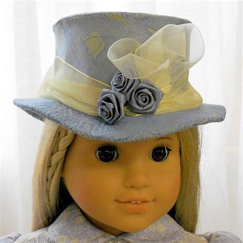 American Girl Doll Clothes Doll Hat Slate Blue Top Hat Etsy