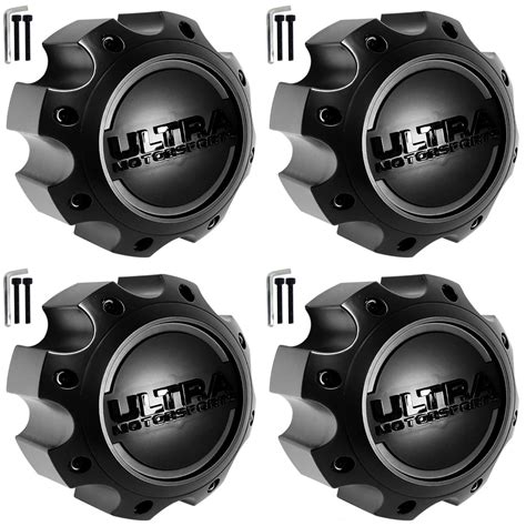 Ultra Wheels Satin Black Black Logo Wheel Center Cap 89 9782sbb 4