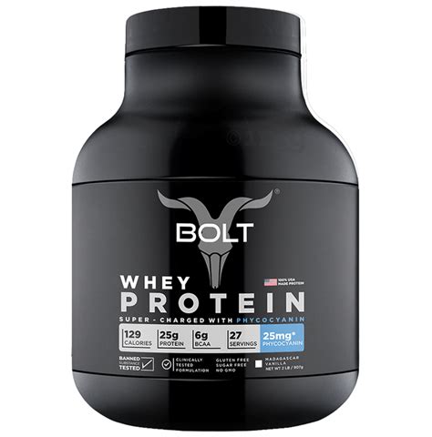 Bolt Whey Protein For Muscle Growth And Lean Muscle Mass Flavour Powder Madagascar Vanilla Buy