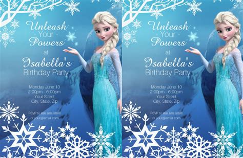 Frozen Birthday Party Invitation Template Free Telegraph