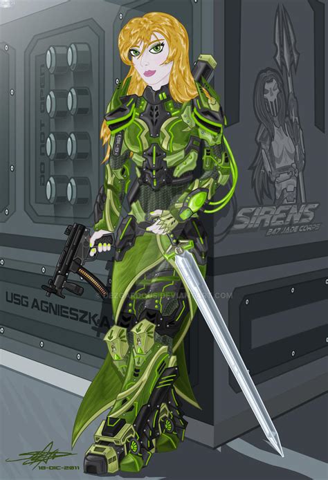 The Girl In The Jade Armor By Dezgardous On Deviantart