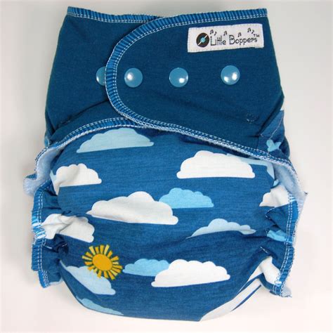 Custom Cloth Diaper Or Cover Partly Cloudy Woven With Dark Etsy
