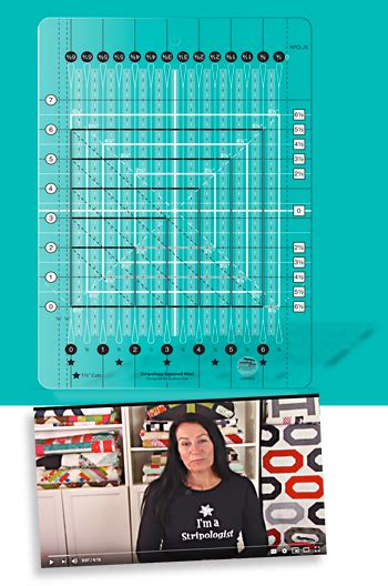 Back In Stock Creative Grids Non Slip Stripology Mini Quilt Ruler By