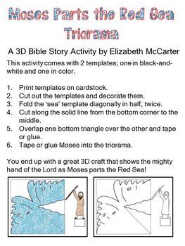 Moses Parts the Red Sea Triorama Bible Craft by Elizabeth McCarter