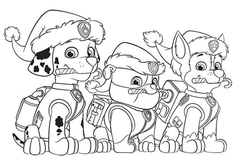 Free Printable Paw Patrol Christmas Coloring Pages Copy And Neo Coloring