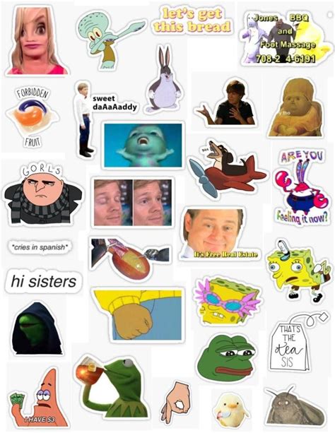 Sticker Pack For Editing And Overlays Stickers Sticker Pack Memes