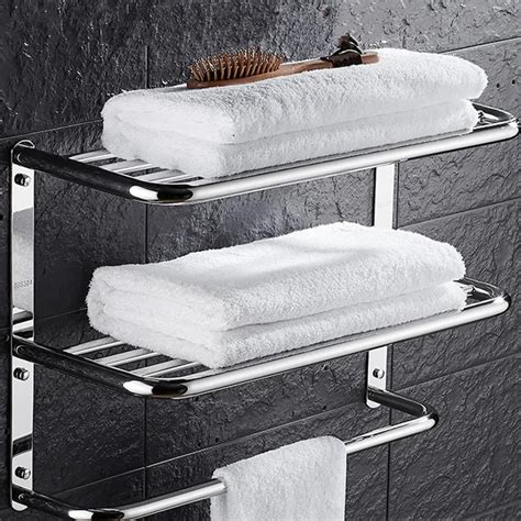 Sus 304 Stainless Steel Bathroom Shelf 3 Layers Square For Cosmetic And