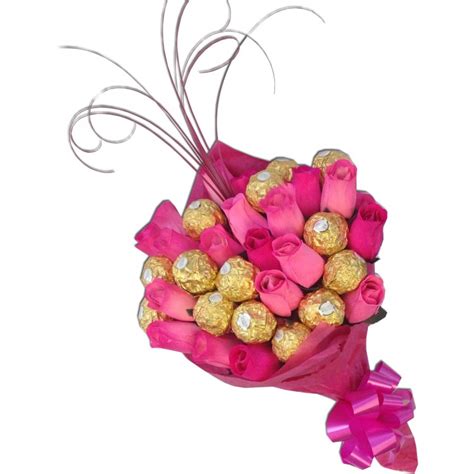 Pink Ferrero Rocher Rose Bouquet