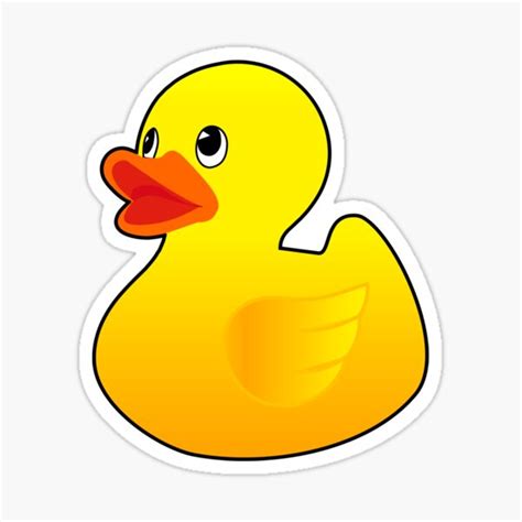 Classic Rubber Duck Ducky Sticker For Sale By Bigtime Redbubble