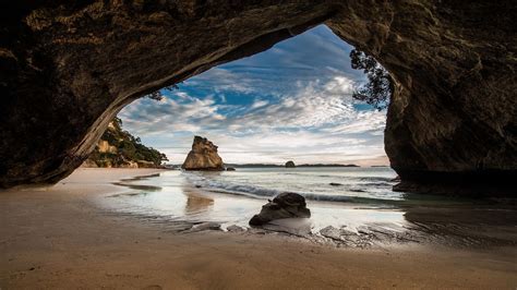 Cathedral Cove New Zealand Wallpaper Cathedral Cove Travel Around