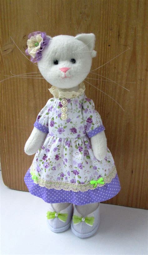 Handmade Rag Cat Doll Fabric Cloth Cat Doll For Etsy