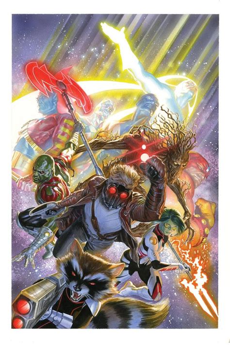 Guardians Of The Galaxy By Alex Ross Comic Book Artists Comic Book