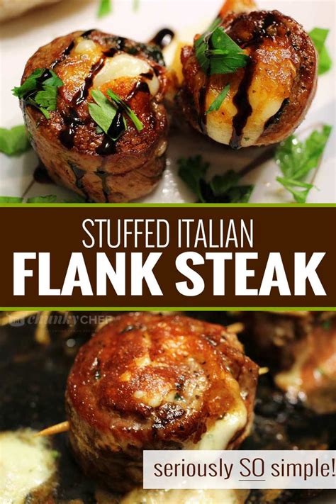 Beef steak recipe by chef gulzar. Italian Stuffed Flank Steak - The Chunky Chef # ...