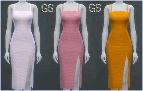 Slit Dress From Guemara • Sims 4 Downloads