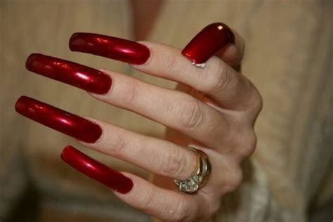 Red Lip Fantasy Long Red Nails Long Nails Red Nails