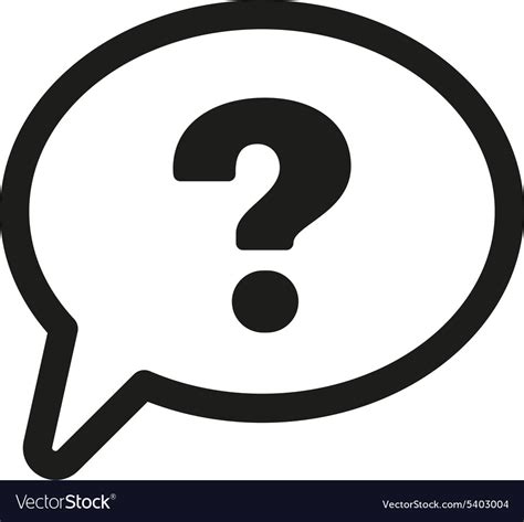 The Question Mark Icon Help Speech Bubble Vector Image