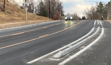 New Protected Bike Lanes Nearly Complete On Folsom Street City Of Boulder