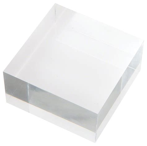 Plymor Clear Polished Acrylic Square Display Block 15 H X 3 W X 3