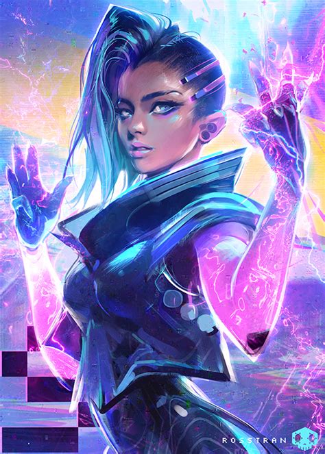 Sombra Overwatch And 1 More Drawn By Ross Tran Danbooru