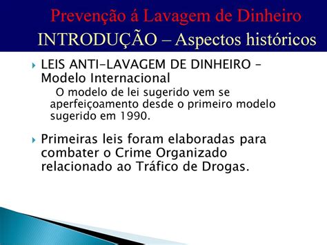 PREVENÇÃO À LAVAGEM DE DINHEIRO ppt carregar