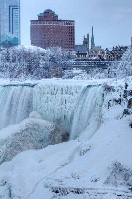 Frozen Niagara Waterfall Niagara Falls Winter Scenes