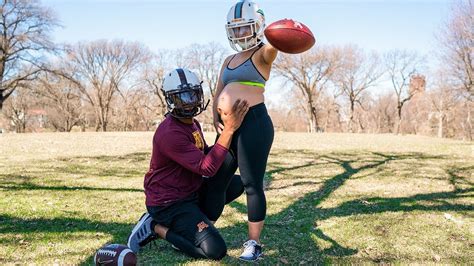 My Pregnant Wife Tries To Play Football Youtube