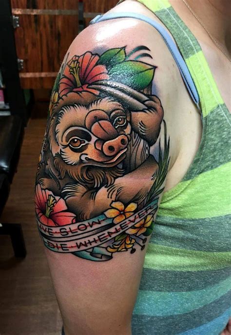 Cute minimalist style sloth tattoo. Sloth tattoo by Amanda Slater, Lakeside Tattoo in Richmond ...