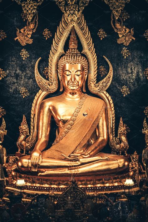 Gold Buddha Statue ~ Arts & Entertainment Photos ~ Creative Market