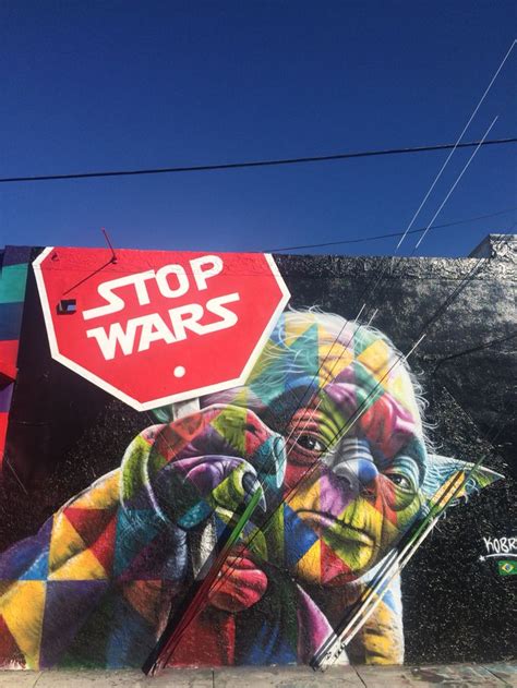Yoda Stop Wars Wynward Walls Miami Street Art Game Artwork Art