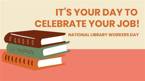 National Library Workers Day Greeting Card Background In Eps