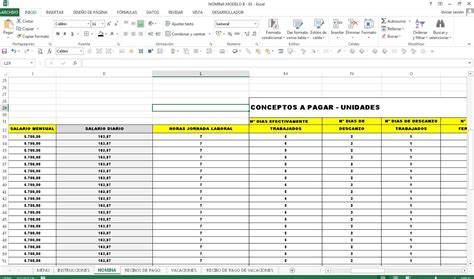 Control De Nomina Con Recibo De Pagoen Excel Bs 800000 En Mercado