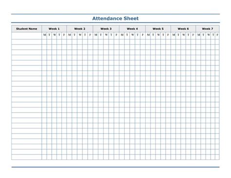 Attendance Sheet Attendance Sheet Attendance Chart Attendance Sheet