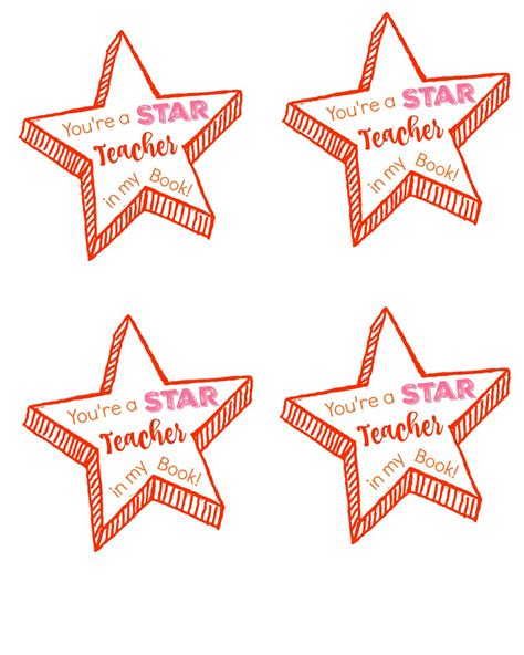 Starburst Teacher Appreciation Free Printable Printable Templates