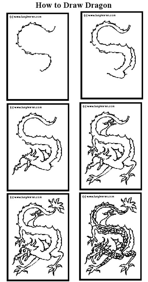 Hey guys, today i will be showing you an easy and cool way. several dragon drawing tutorials http://www.lucylearns.com/how-to-draw-dragon.html | castles ...