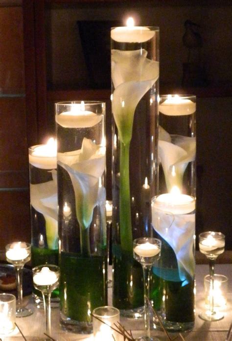 Tall Submersed Calla Lily Centerpieces Calla Lily Centerpieces, Wedding