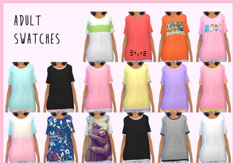 Daniparadise Oversized T Shirts For The Sims 4 Maxis Match Cc Finds