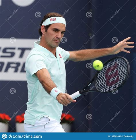 Grand Slam Champion Roger Federer Of Switzerland In Action During His