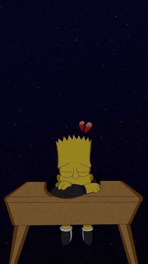 Bart Simpson Sad Edit Wallpaper