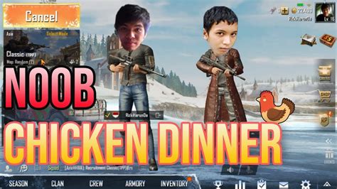 Noob Chicken Dinner Pubg Mobile Indonesia Youtube
