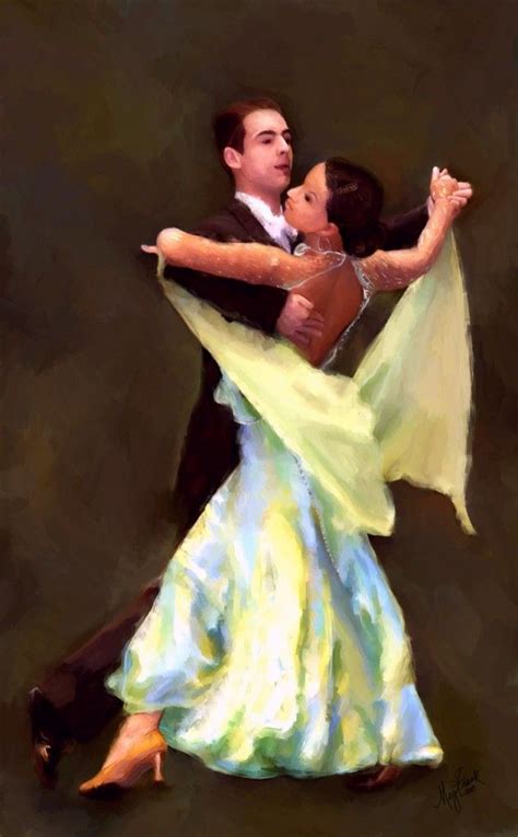 A Painting Of A Man And Woman Dancing