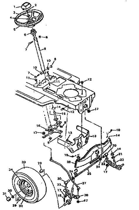 Steering System Diagram And Parts List For Model 502255751 Craftsman
