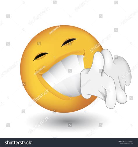 Emoji Satisfiedwith Very Expressive Teeth Vector De Stock Libre De