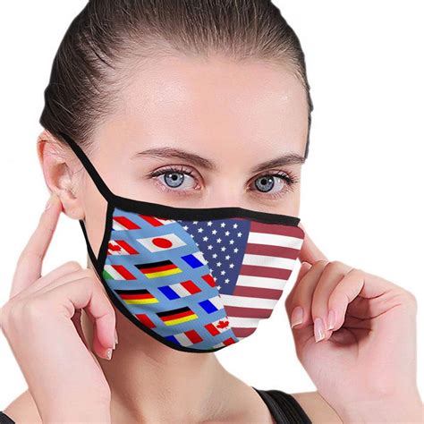 Amazon Com Dustproof Mouth Shield With Adjustable Ear Loops Seamless Pattern Flag G Mouth