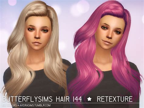 Aveiras Sims 4 Butterflysims Hair 144 Retexture Sims 4 Clutter