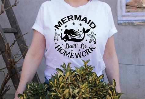 mermaid don t do homework svg graphic by selinab157 · creative fabrica