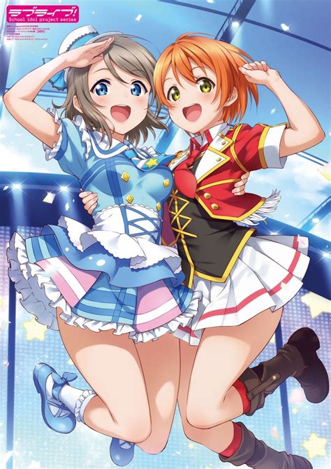 Hoshizora Rin And Watanabe You Love Live And 2 More Drawn By Inou