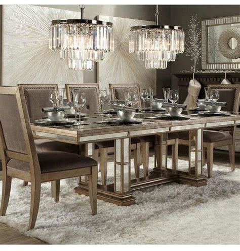 Dining Room Mirrored Table Elegant Dining Room Stylish Home Decor