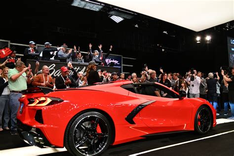 Video 2020 Corvette Stingray Vin 001 Sells For 3 Million At Barrett